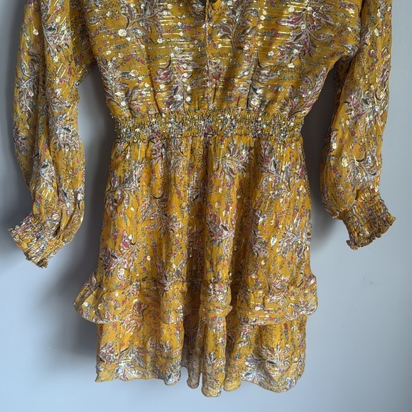 The Kooples Feuille D'or Silk-Blend Dress size small (1) - Picture 13 of 16